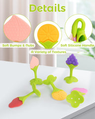 DF DUALFERV fruit teether strawberry shape encouraging sensory exploration