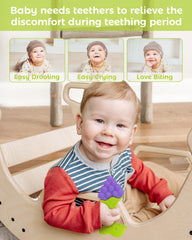 DF DUALFERV silicone teether with soft texture for gentle biting