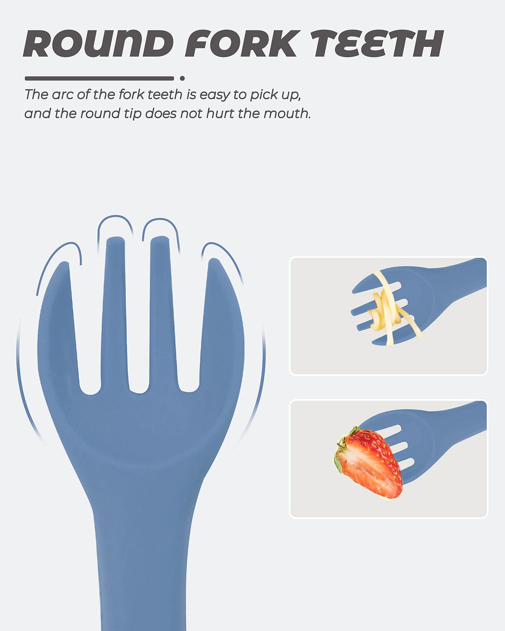 DF DualFerv silicone utensils soft-handle closeup emphasizes comfortable grip