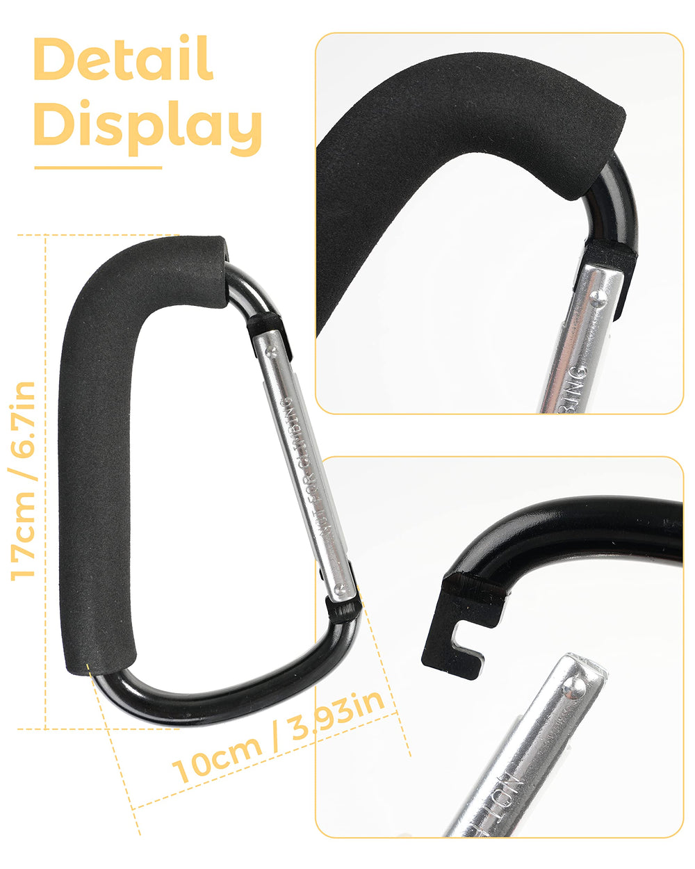 DF DUALFERV hook attached to a cart simplifying bag organization while shopping