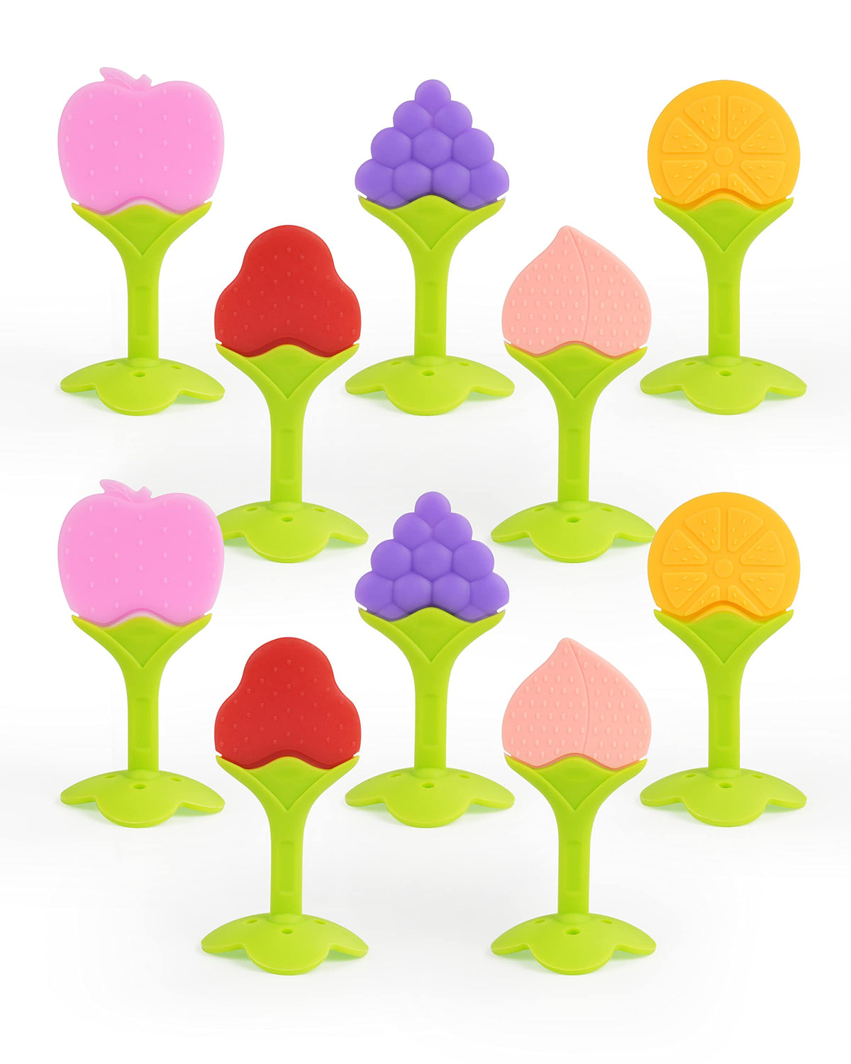 DF DUALFERV teething toys 10 pack for safe gum relief during teething