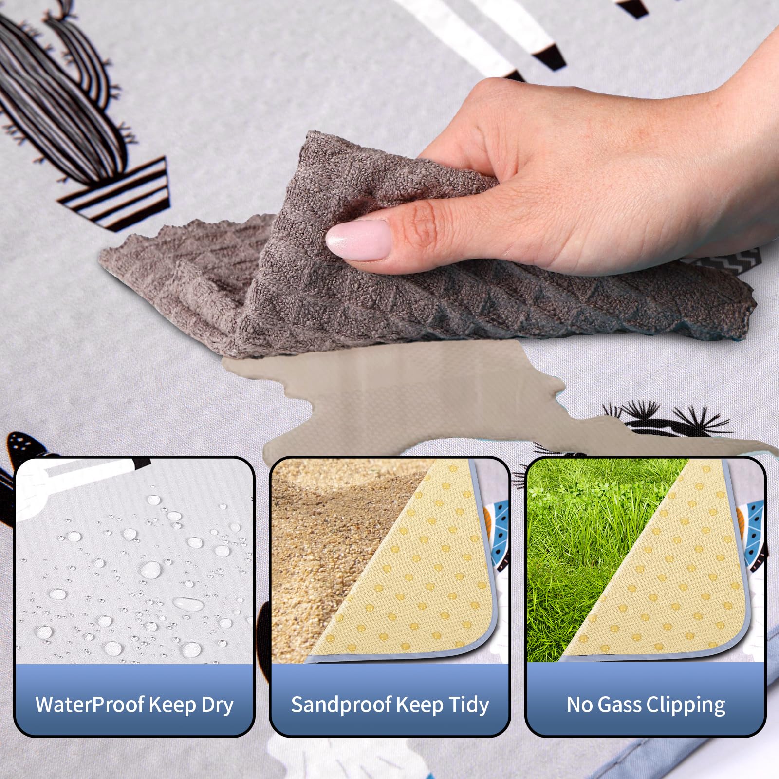 DFHY easy-clean waterproof picnic blanket surface for outdoor use