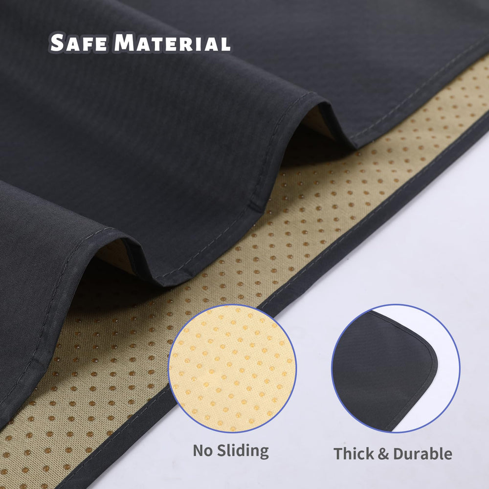 DFHY non-slip backing with silicone dots keeps mat in place