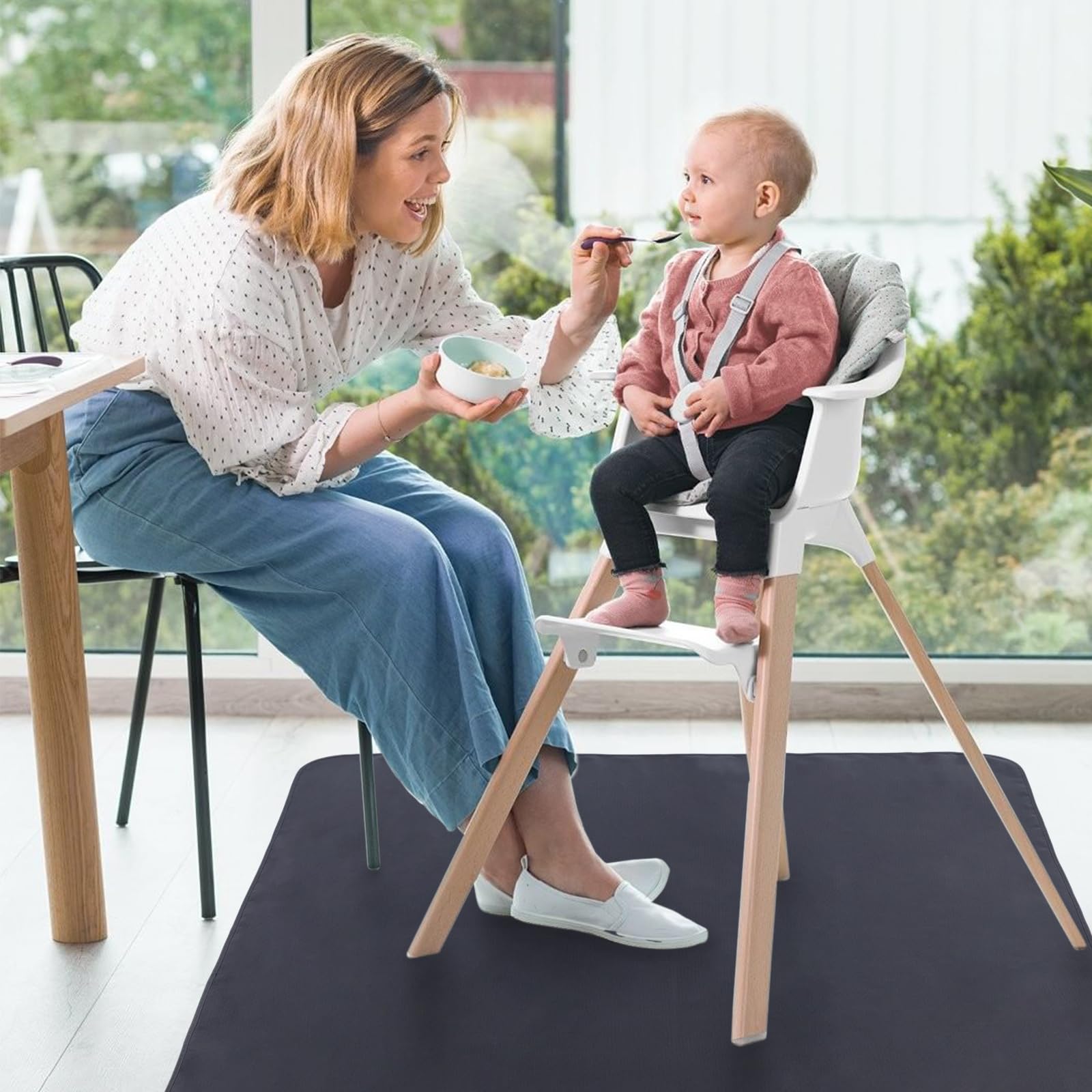 DFHY travel-ready 60x60 splat mat folds compactly for outings