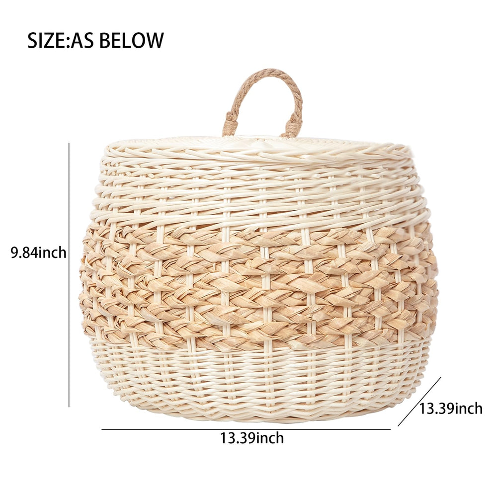 DGANXUN white-basket-closeup shows natural texture for warm interiors.