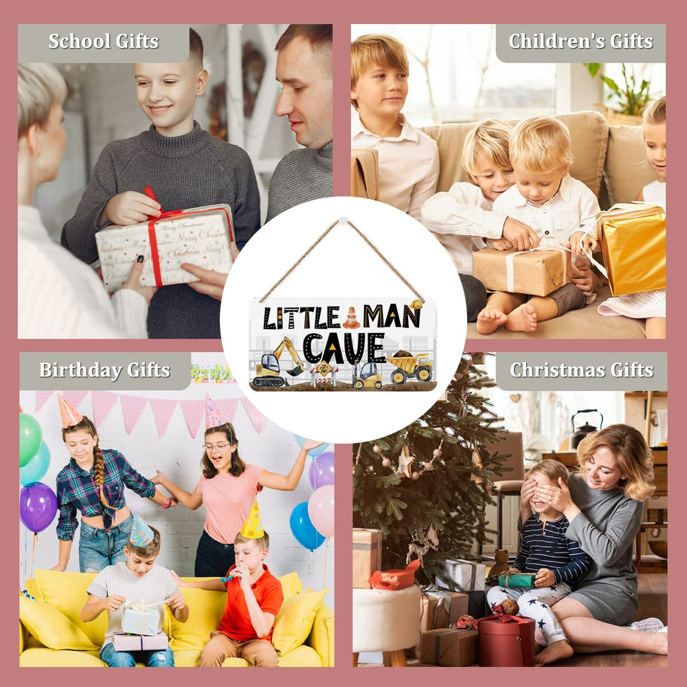 DHKG Little Man Cave Sign beside a doorway creates welcoming kid-friendly décor