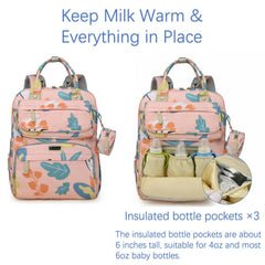 Diaper Bag Backpack dry-wet separation pocket helps organize damp items during outings.