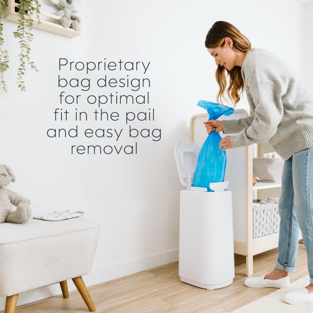 Diaper Genie Easy Roll environmental benefit reduces plastic with each refill.