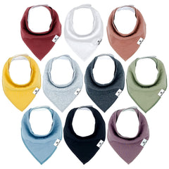 Diaper Squad 10-pack bibs closeup shows soft cotton for comfortable absorption