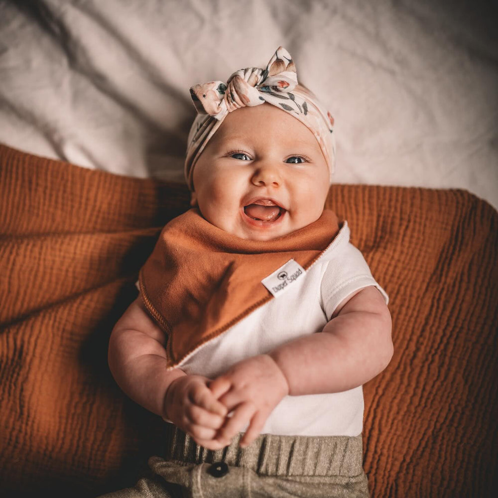 Diaper Squad baby bandana bibs stylish design on display for easy mix-and-match