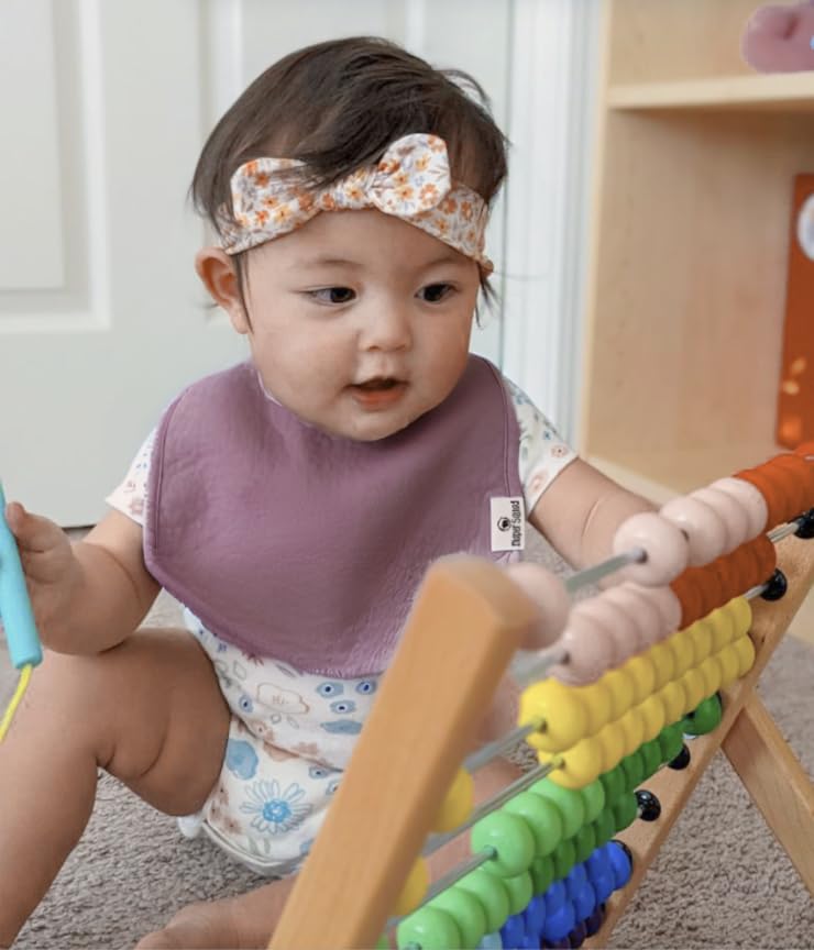 Diaper Squad baby bib set highlights triple-layer absorbency and durable everyday wear.