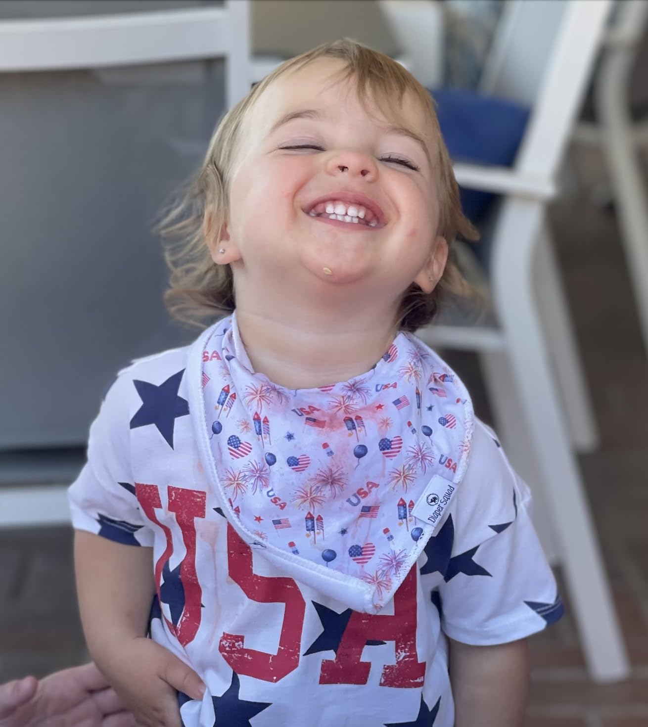 Diaper Squad bandana bib designs pair with outfits for everyday style.