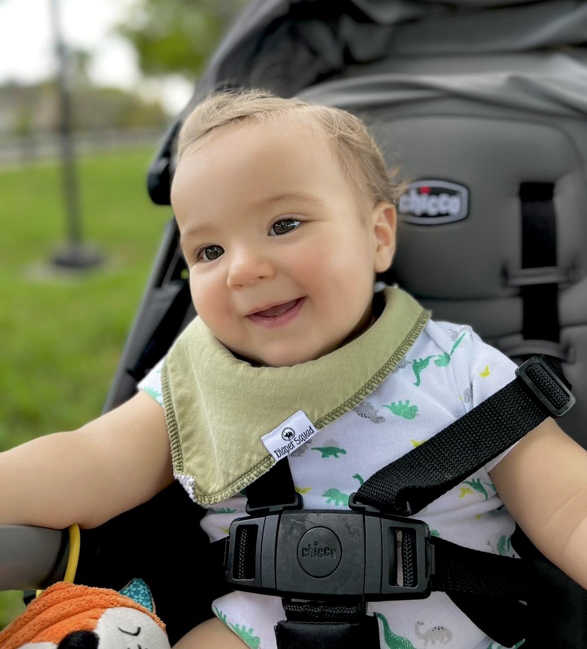 Diaper Squad bib set earthy tones showcased for versatile outfits