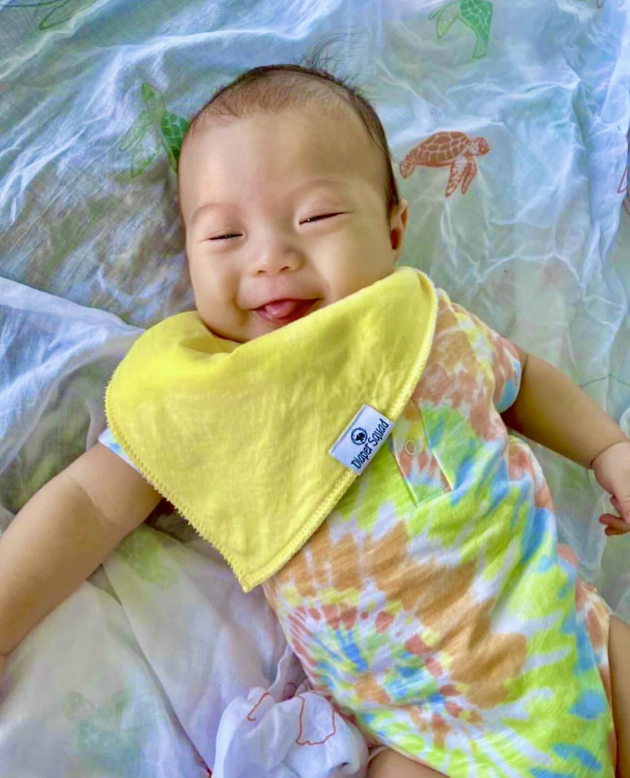 Diaper Squad double-layer absorbent bib design keeps outfits dry during teething