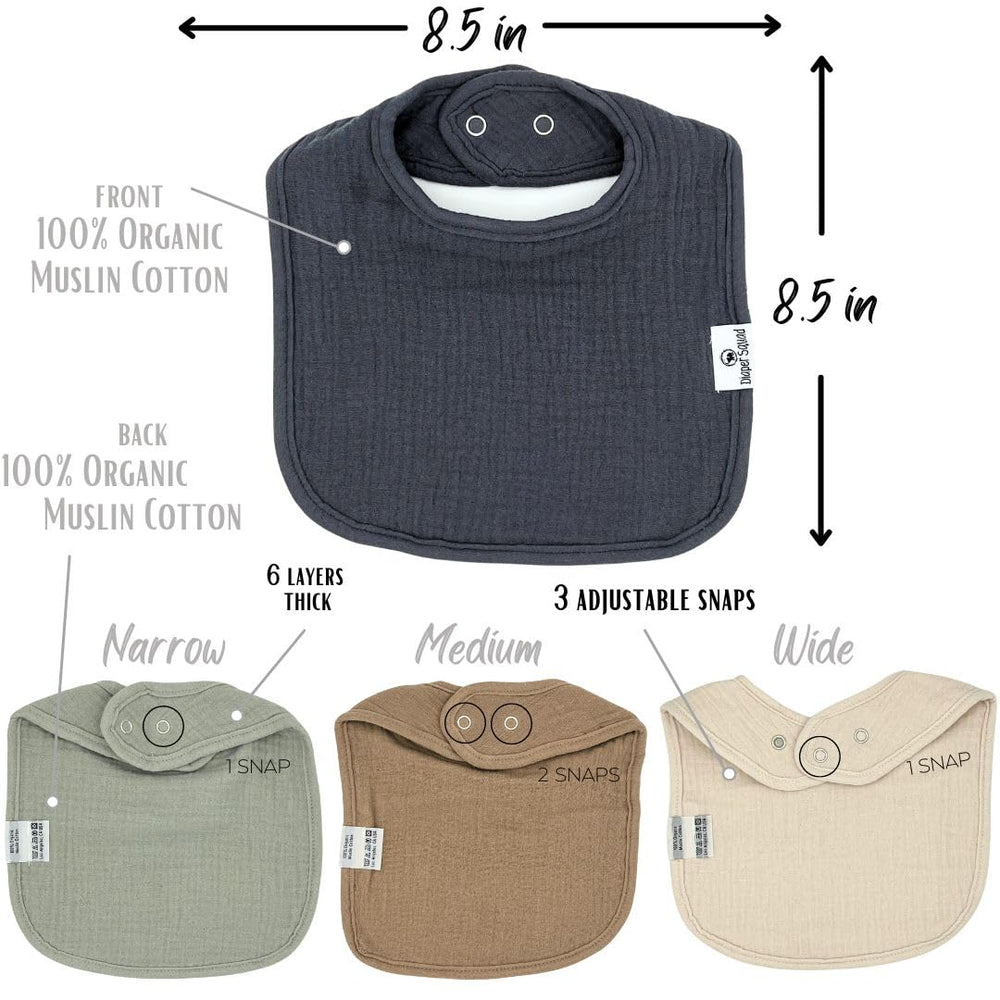 Diaper Squad double-layer absorbent bib demonstrating strong drool absorption