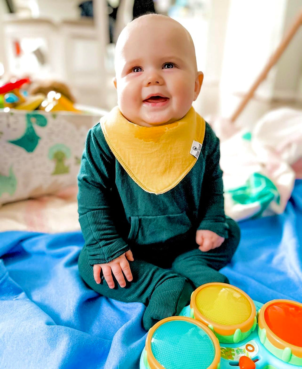 Diaper Squad absorbent bibs help keep clothing dry and prevent drool rash