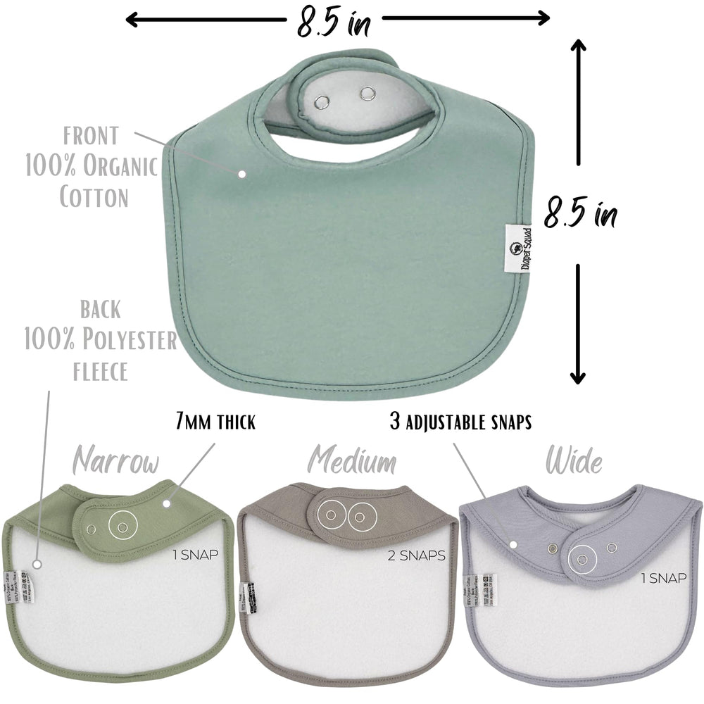 Diaper Squad hypoallergenic materials protect sensitive skin while supporting gentle drool management.
