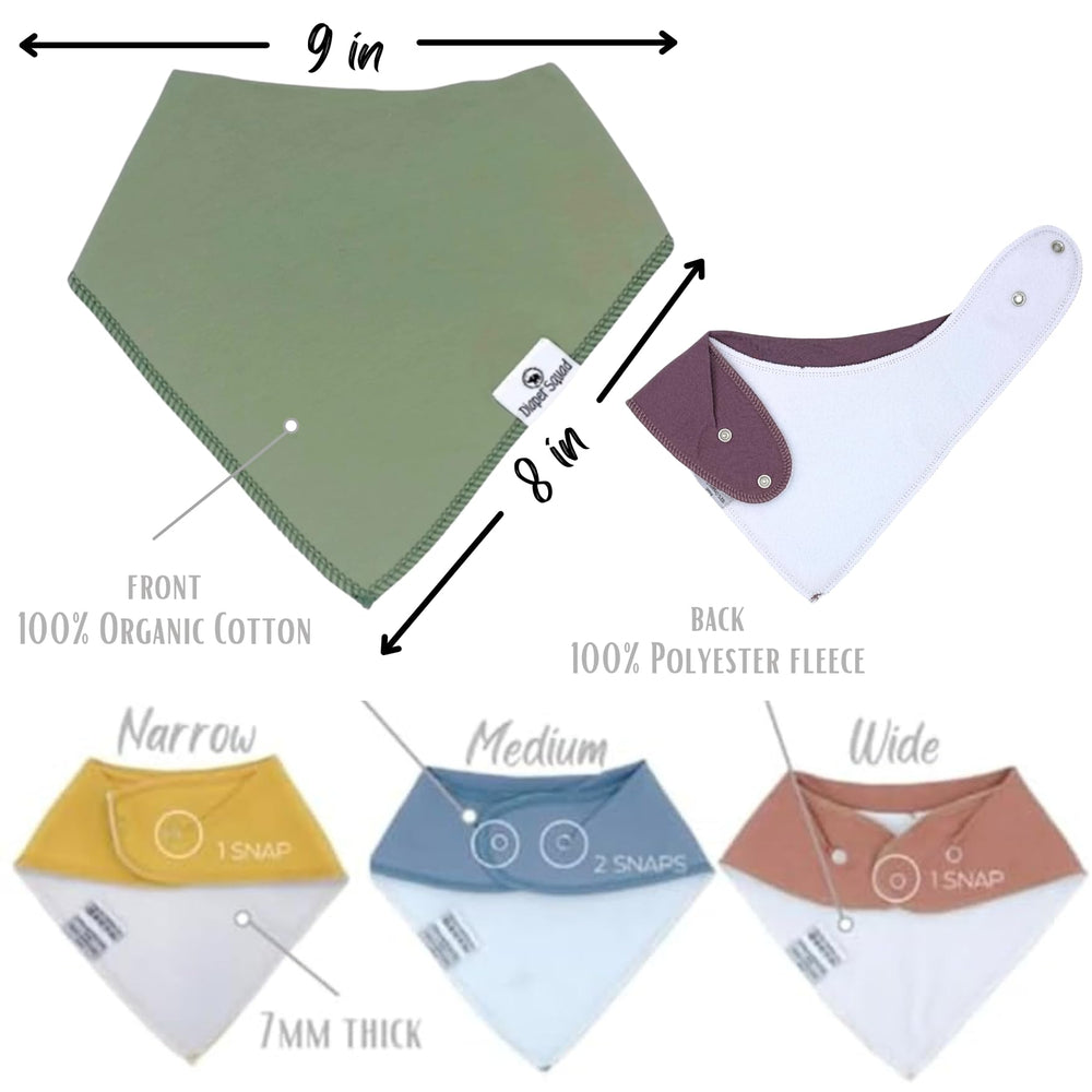 Diaper Squad hypoallergenic nickel-free snaps provide skin-safe fastening