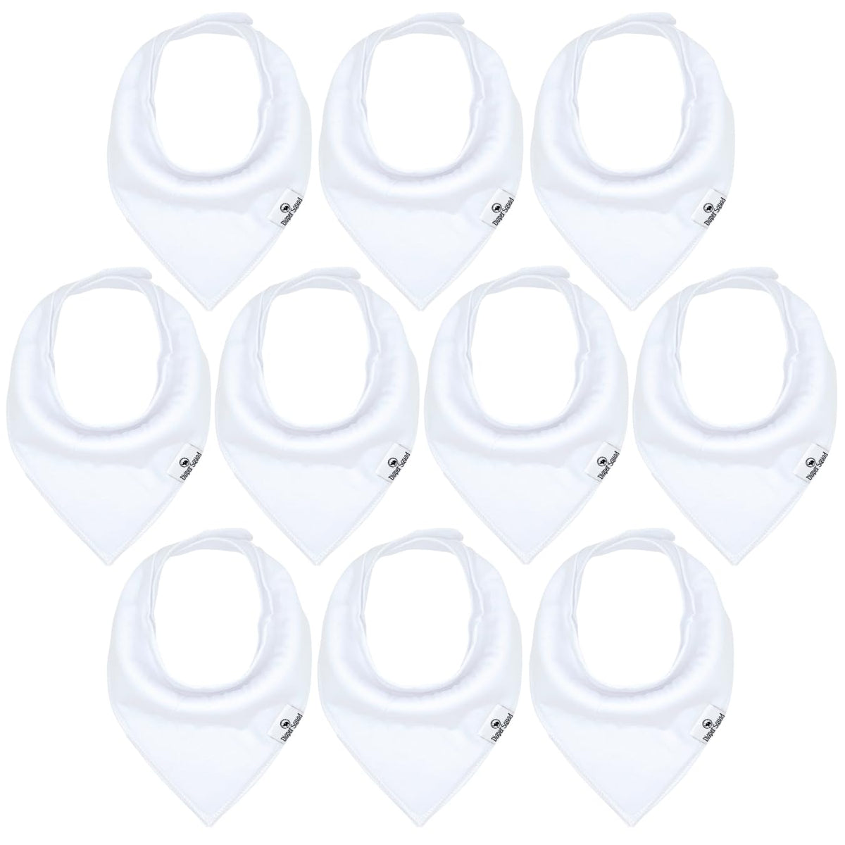 Diaper Squad 10pack bibs assortment shows mix and match designs for versatile outfits