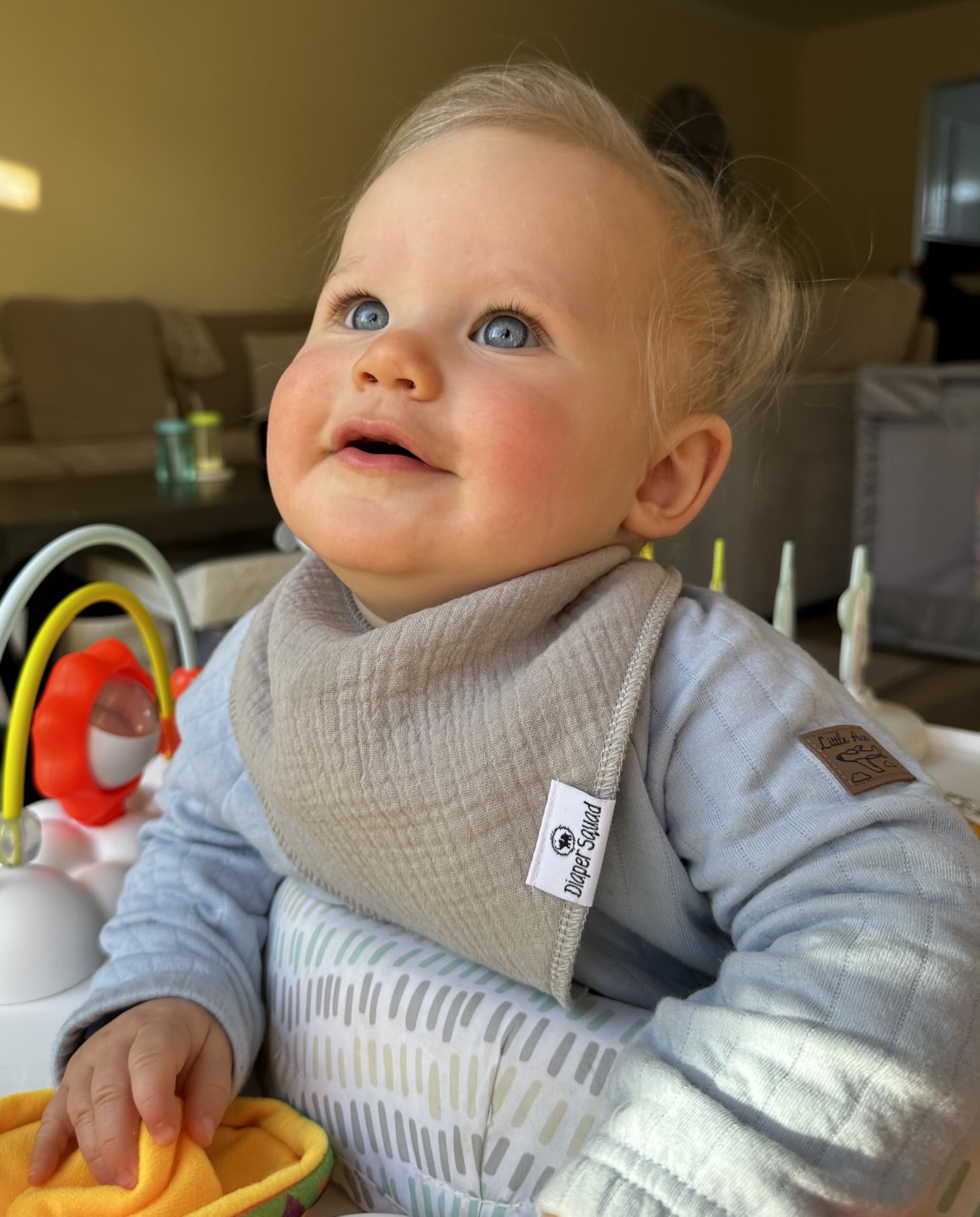 Diaper Squad baby bandana bibs coordinate outfits while catching drool.