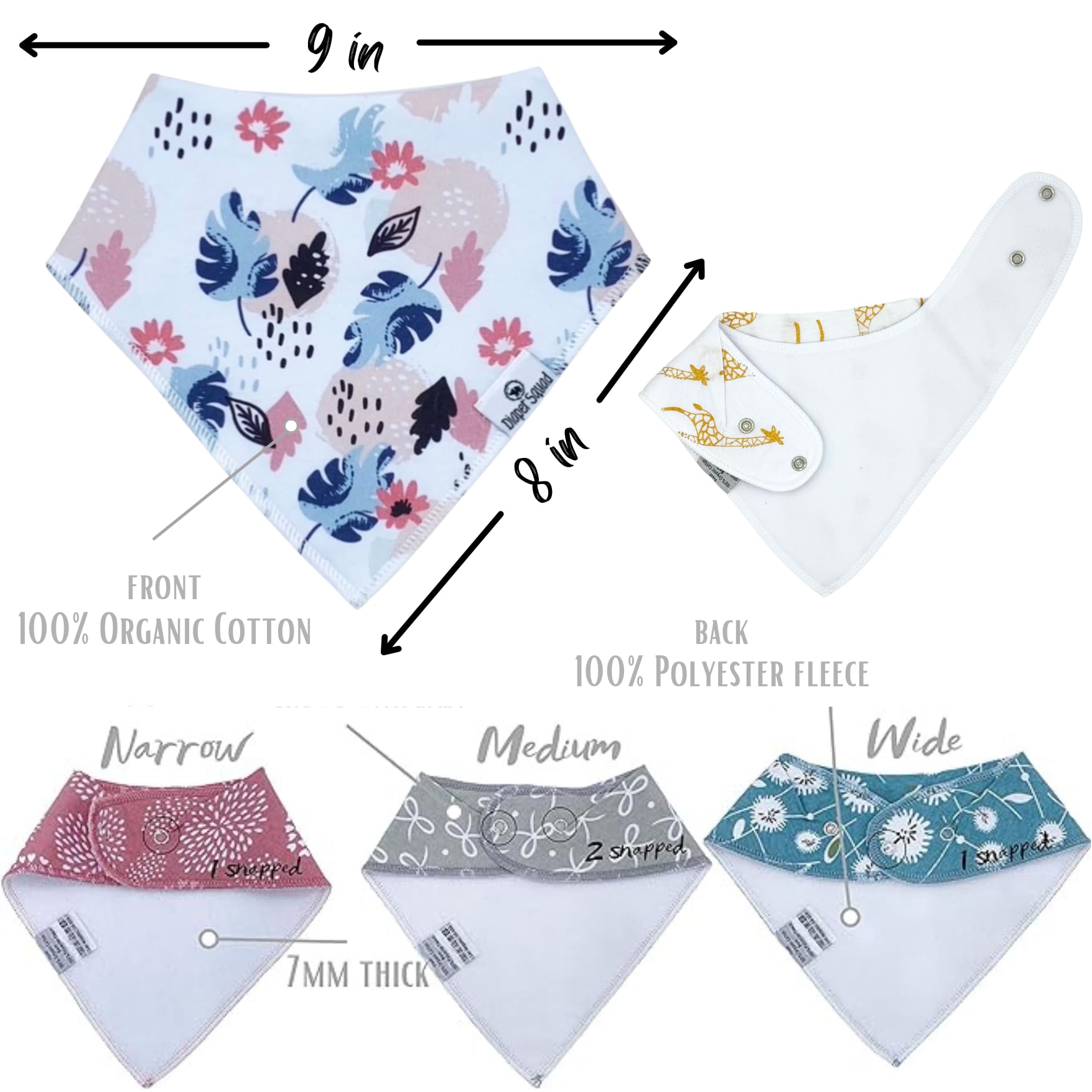 Diaper Squad double-layer fabric highlighting absorbency to keep clothes dry.