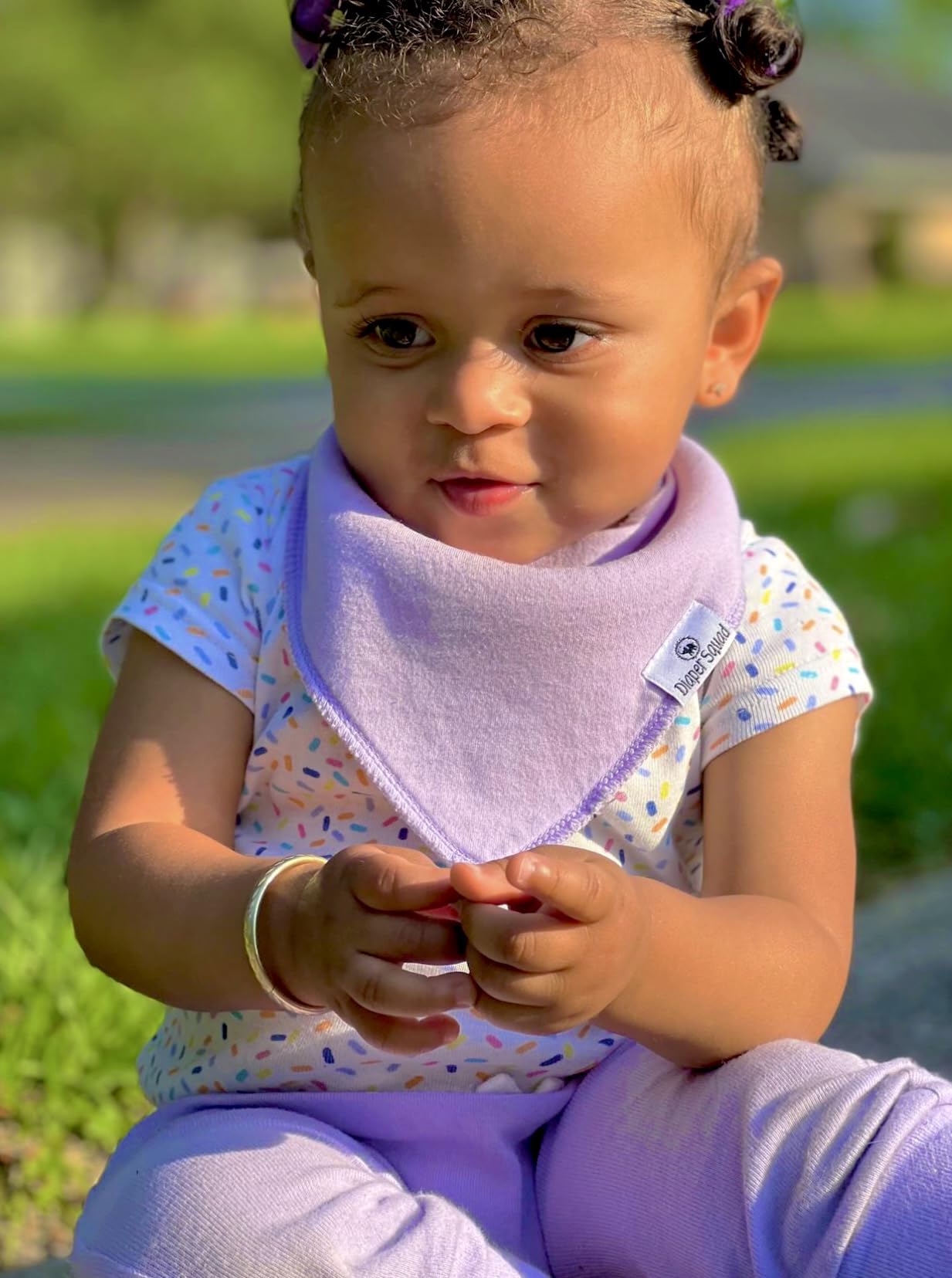 Diaper Squad bibs help protect outfits during drool sessions and teething feedings.