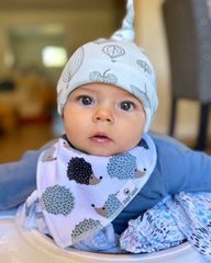 Diaper Squad Woodland 3-snap adjustable bibs adapt from 2 to 36 months.