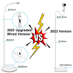 Didalo floor stand height adjustment lets you set the view from floor to eye level.