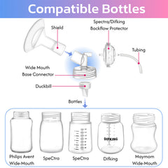 DIFKING connector compatible with Spectra and AVENT wide-mouth bottles