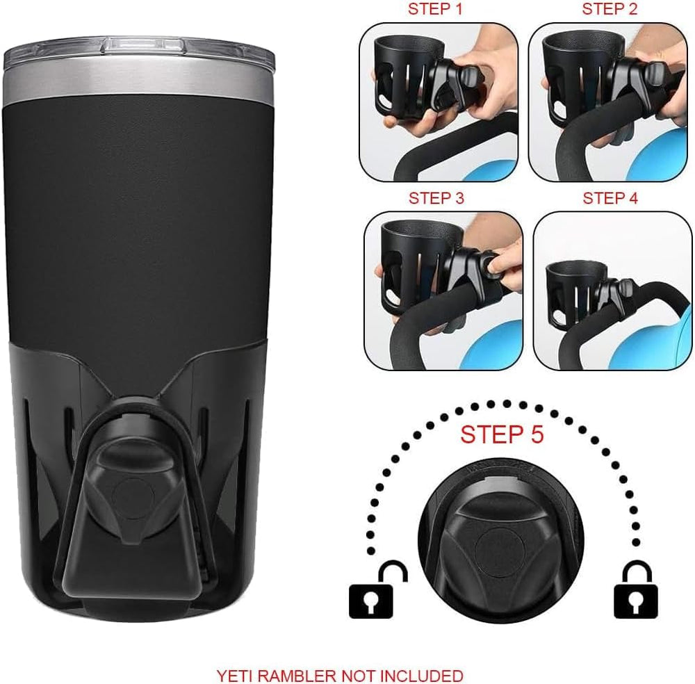 Digital Nc cup holder in 360-degree rotation enables flexible positioning