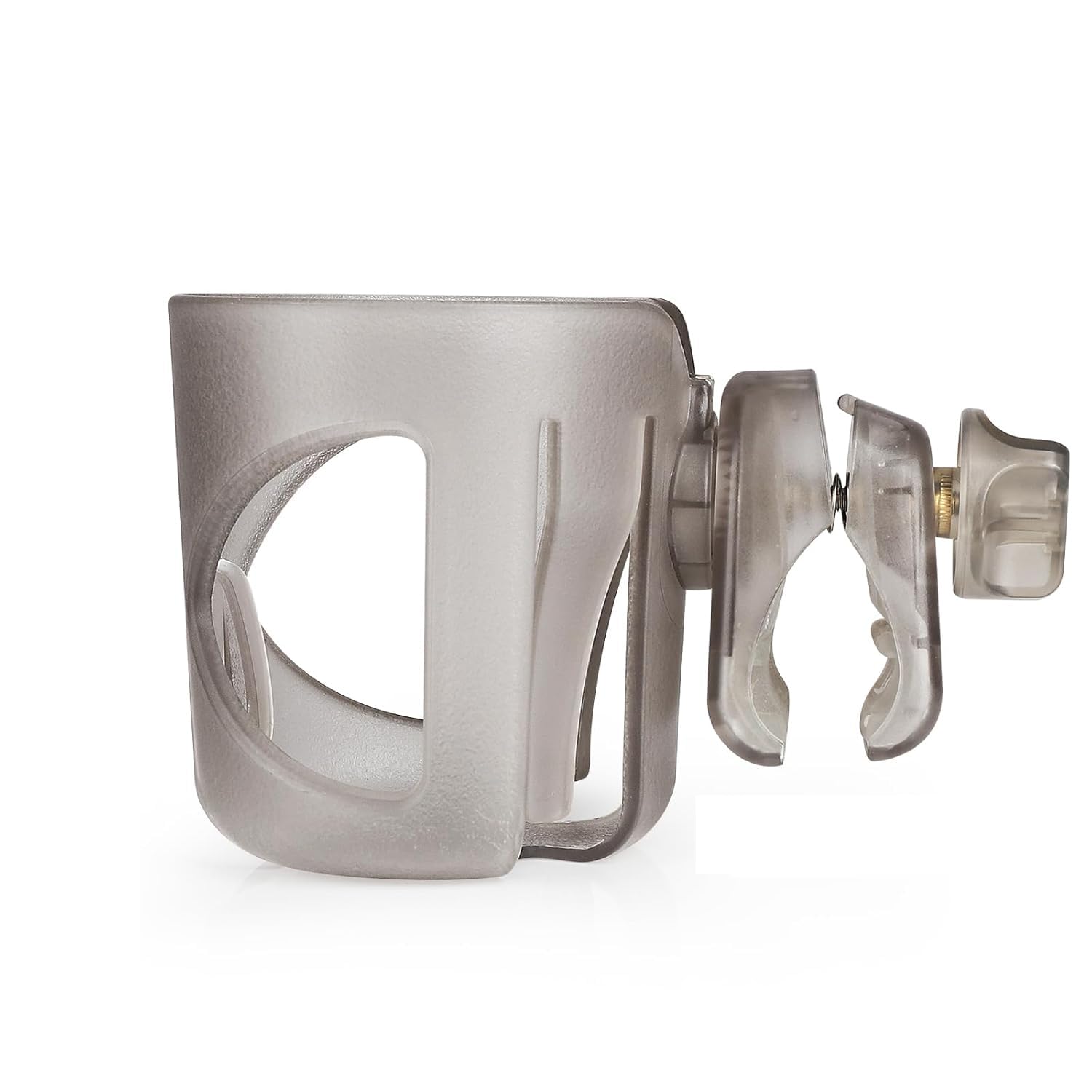 Digital Nc stroller cup holder mounting on bar shows secure fit for various strollers
