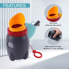 DIJIAMEIYA travel urinal 370ml capacity blue for compact backpack packing.