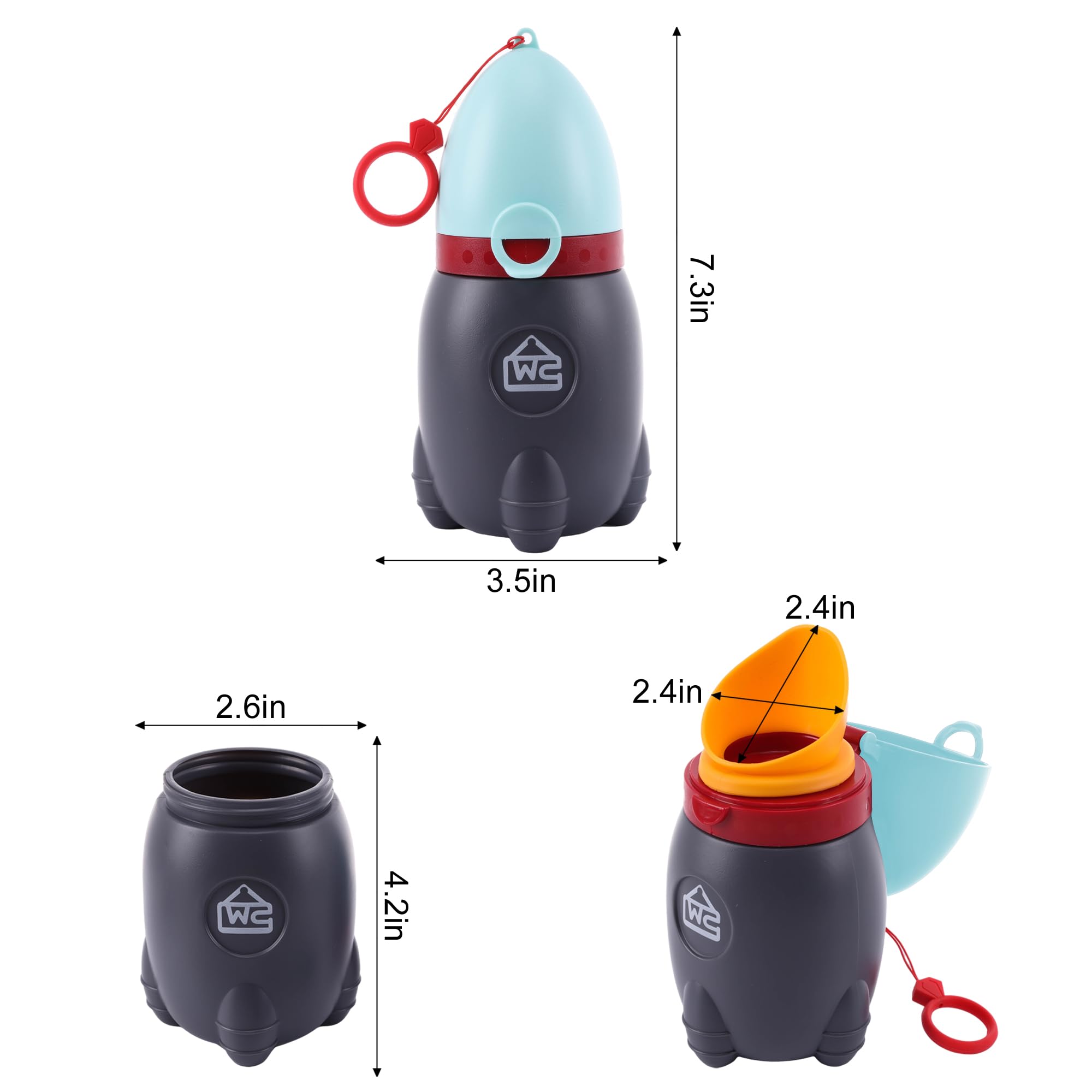 DIJIAMEIYA travel urinal portable design blue fits car, stroller, and bag.
