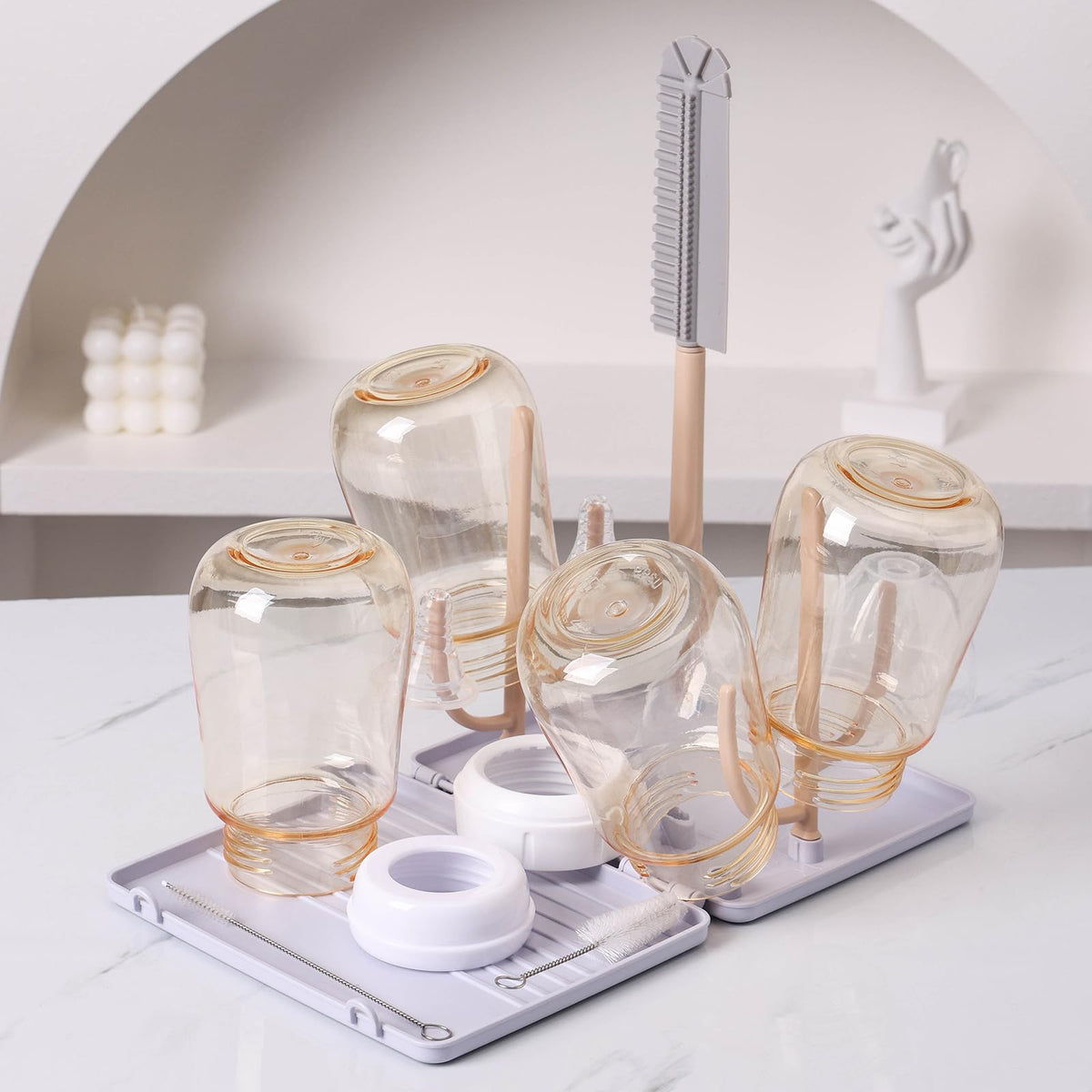 DIJIAMEIYA baby bottle drying rack compact design saves space on countertops for travel