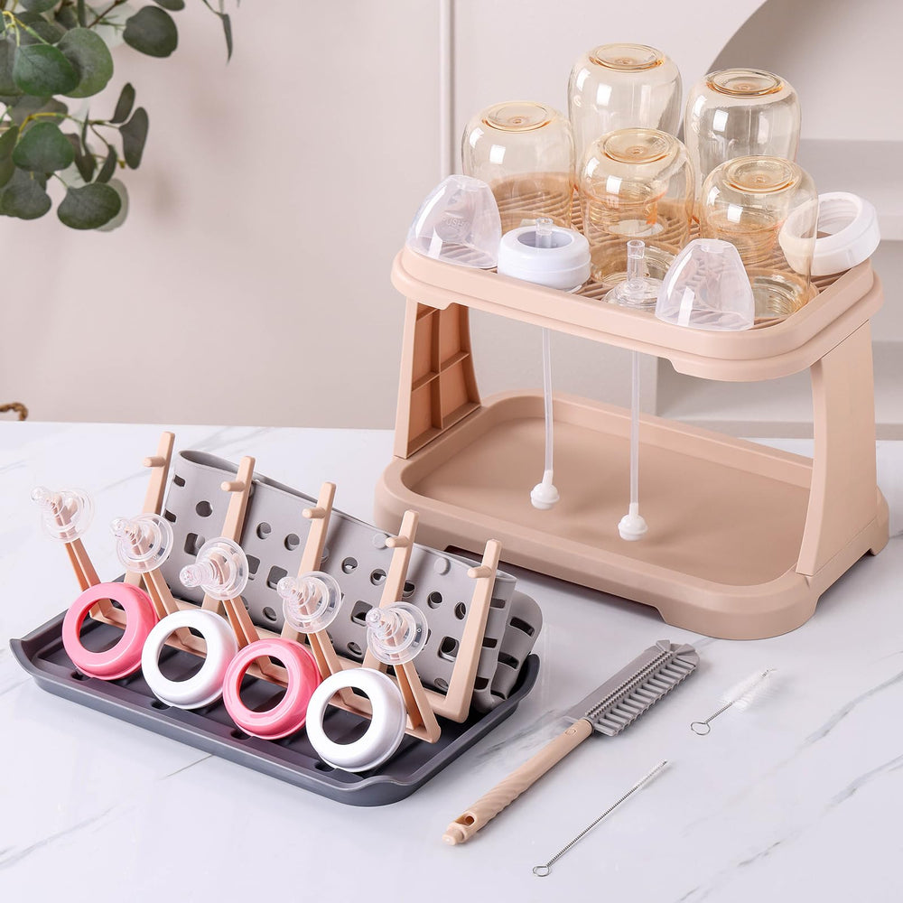 DIJIAMEIYA bottle brush set with dishwasher basket enhances cleanup
