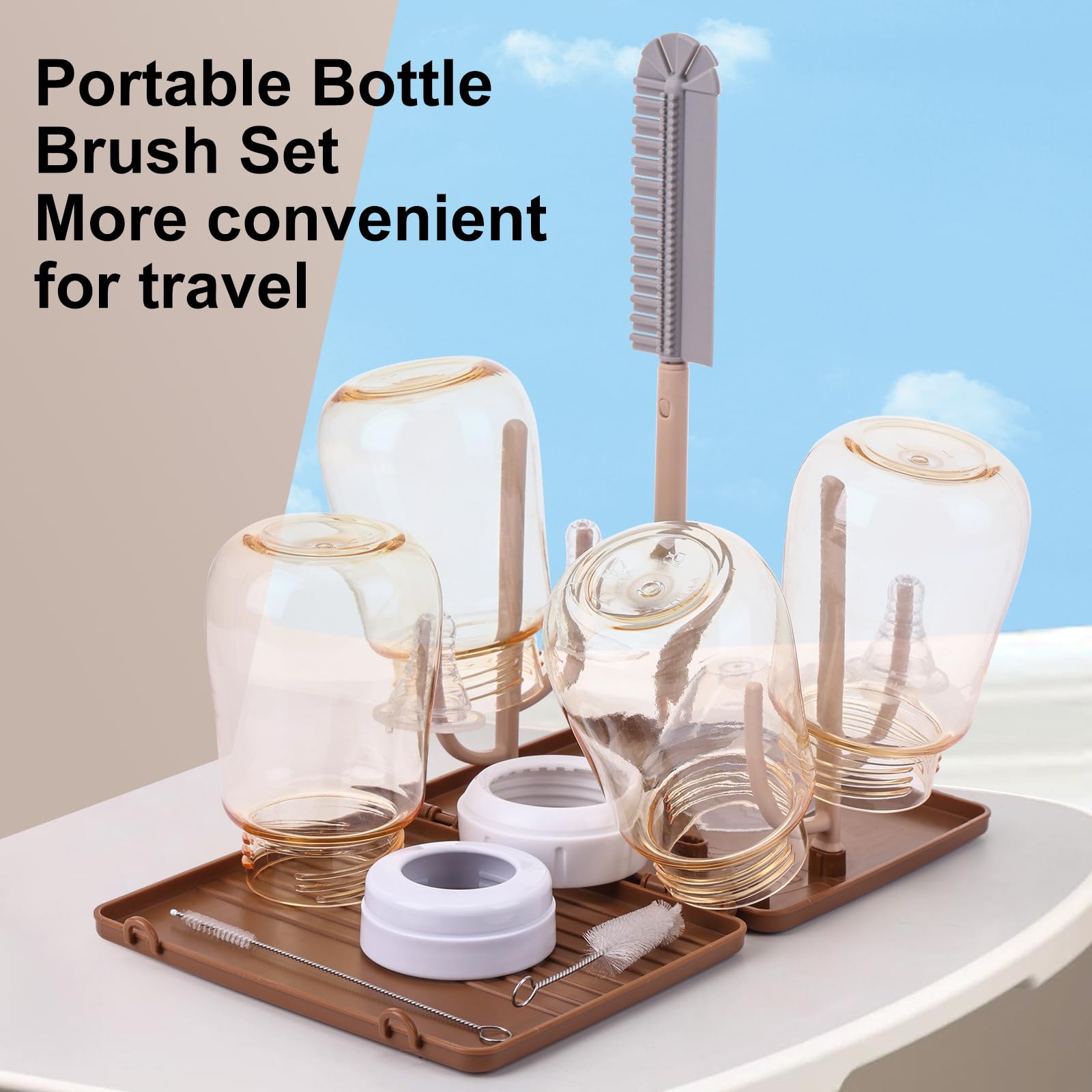 DIJIAMEIYA vertical drying rack showing adjustable shelf heights