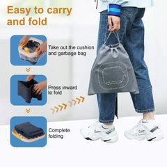 DIJIAMEIYA portable toddler potty compact-fold demonstrates easy storage and transport.