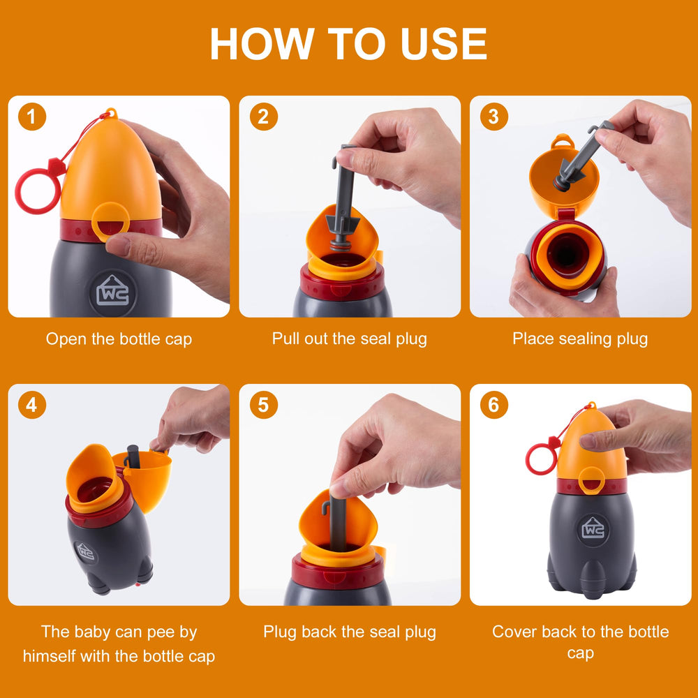 DIJIAMEIYA travel urinal kids side-view highlights durable PP+PET construction