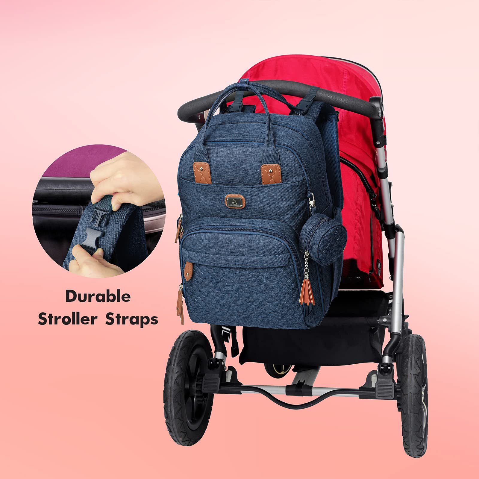 Dikaslon anti-theft back pocket peacock, secure storage for essentials during travel.