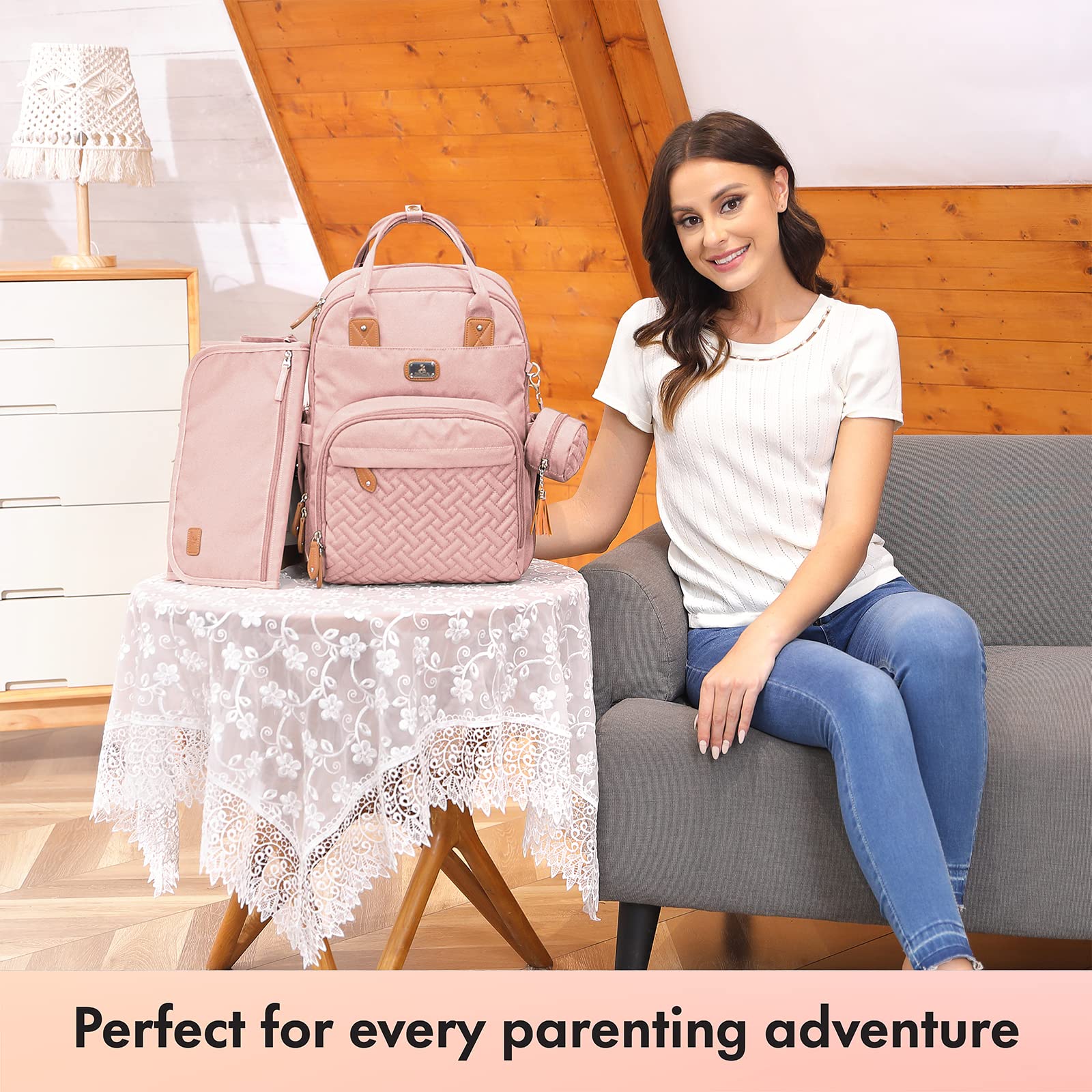 Dikaslon diaper bag backpack insulated pockets maintain bottle temperature