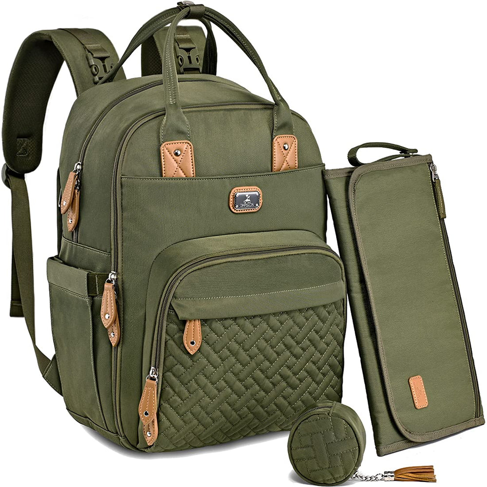 Dikaslon diaper bag backpack large capacity for organized travel with kids.