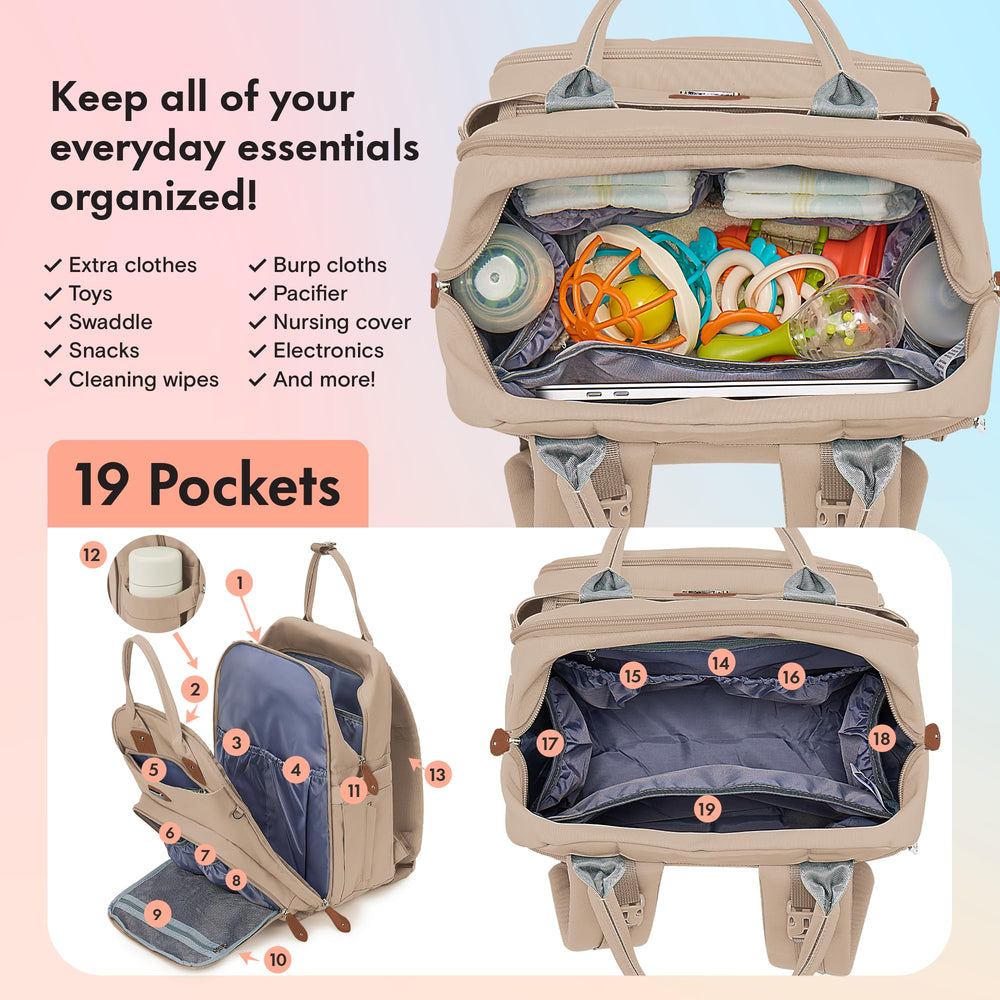 Dikaslon diaper bag backpack pacifier case, keeps two pacifiers clean and reachable.