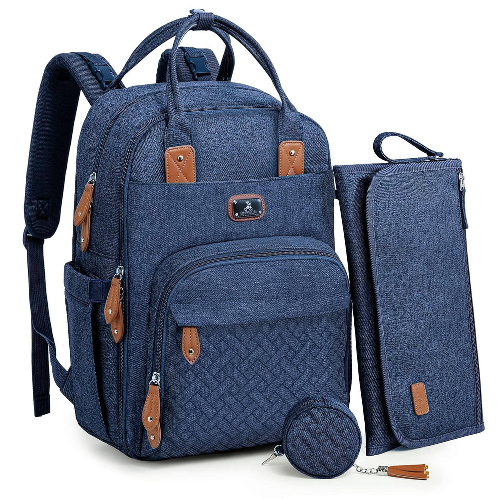 Dikaslon diaper bag backpack peacock, spacious design for organized baby gear on the go.