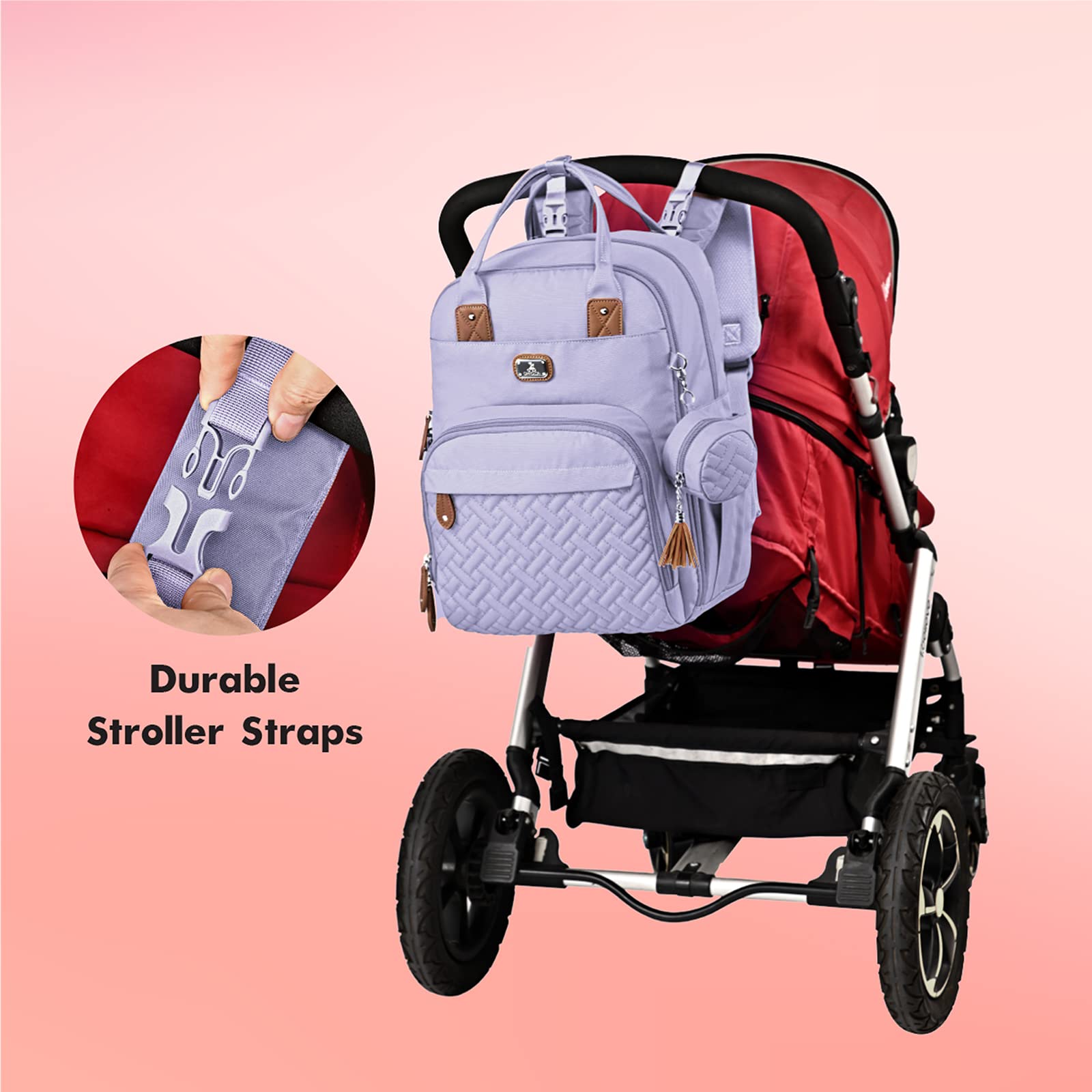 Dikaslon diaper bag backpack unisex design fits moms and dads.