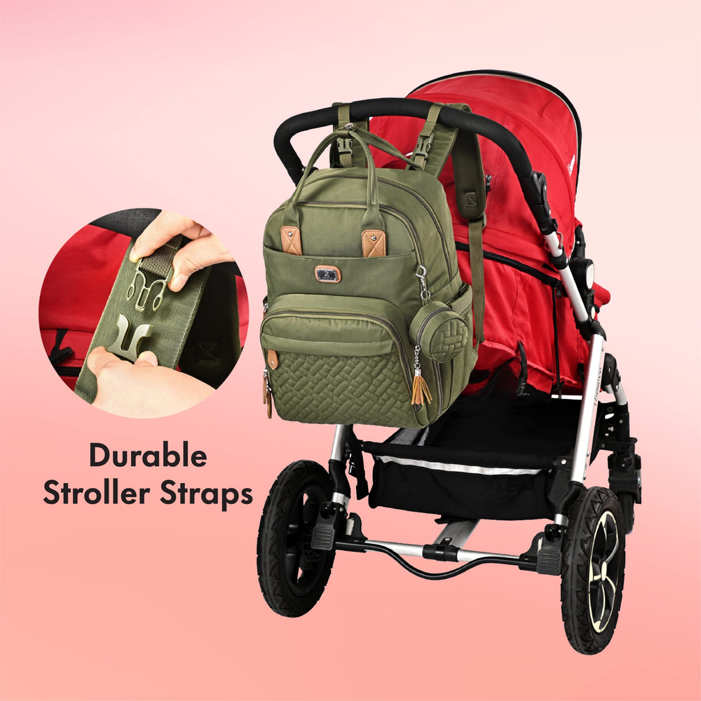 Dikaslon diaper bag backpack unisex design suits moms and dads.