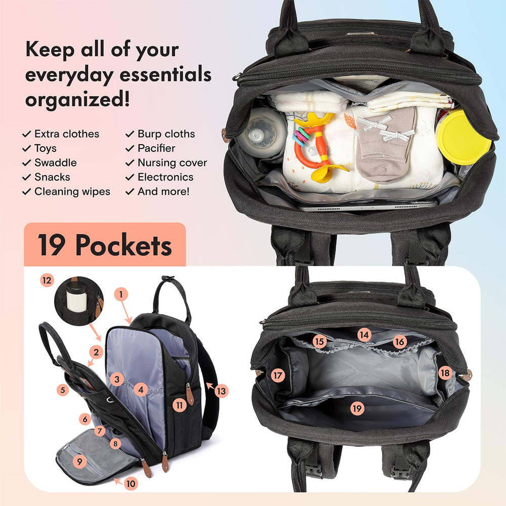 Dikaslon diaper bag changing pad in-use for on-the-go diaper changes