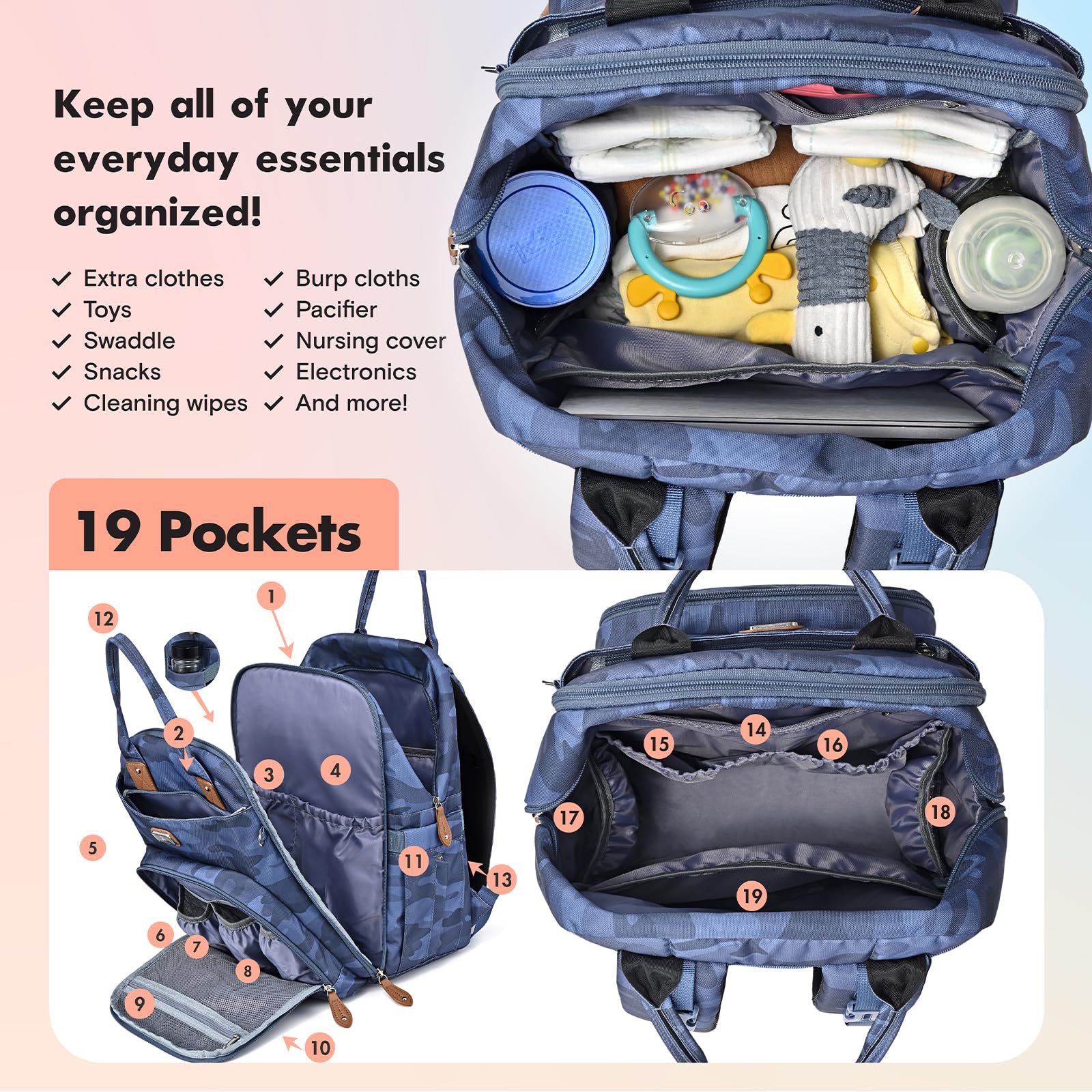 Dikaslon pacifier case and changing pad integrated for on-the-go cleanliness