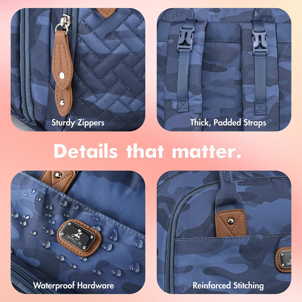Dikaslon stroller straps let you attach the bag for hands-free strolls