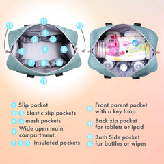 Dikaslon diaper bag tote insulated pouches keep bottles at temperature