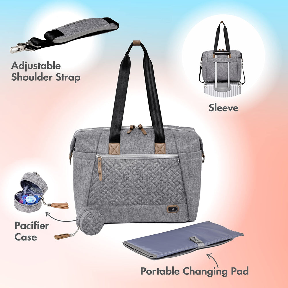 Dikaslon diaper bag tote main compartment spacious for bottles and diapers